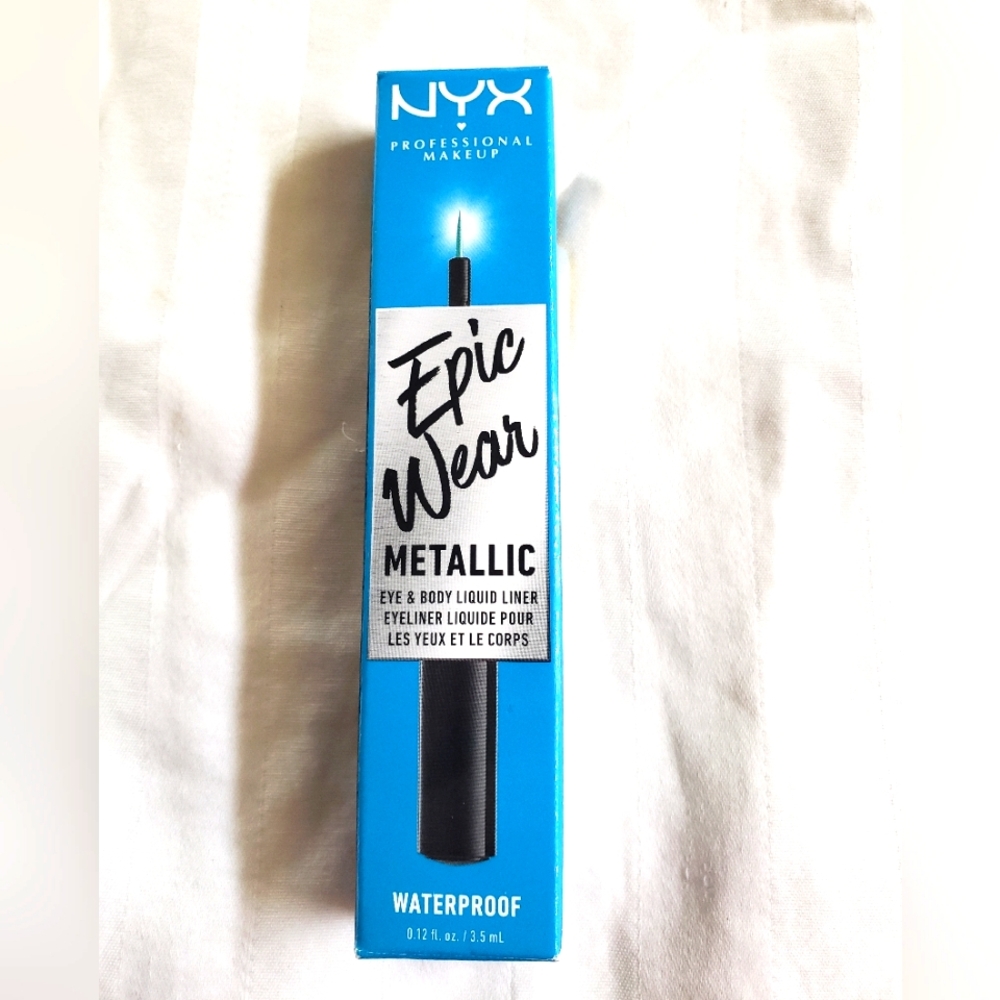 NYX Epic Wear Metallic Liquid Liner, Long-Lasting Waterproof - Teal Metallic
